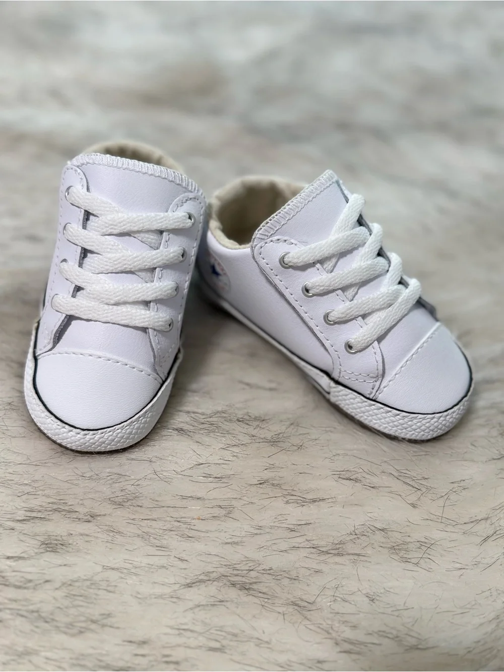 Converse White & Navy Toddler High-Top Sneakers